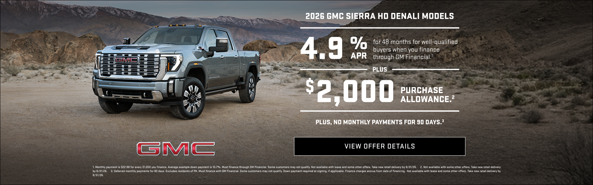 4.9% APR FOR 48 MONTHS for well-qualified buyers when you finance through GM Financial.1

Plus, $...